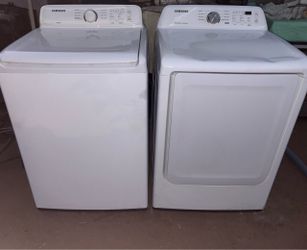 27” SAMSUNG TOP LOAD WASHER & GAS DRYER MEGA CAPACITY “BOTH WORKING”
