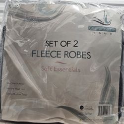 Set Of Two Sleece Robes