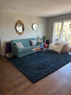 Comfy Denim Couch with Cover
