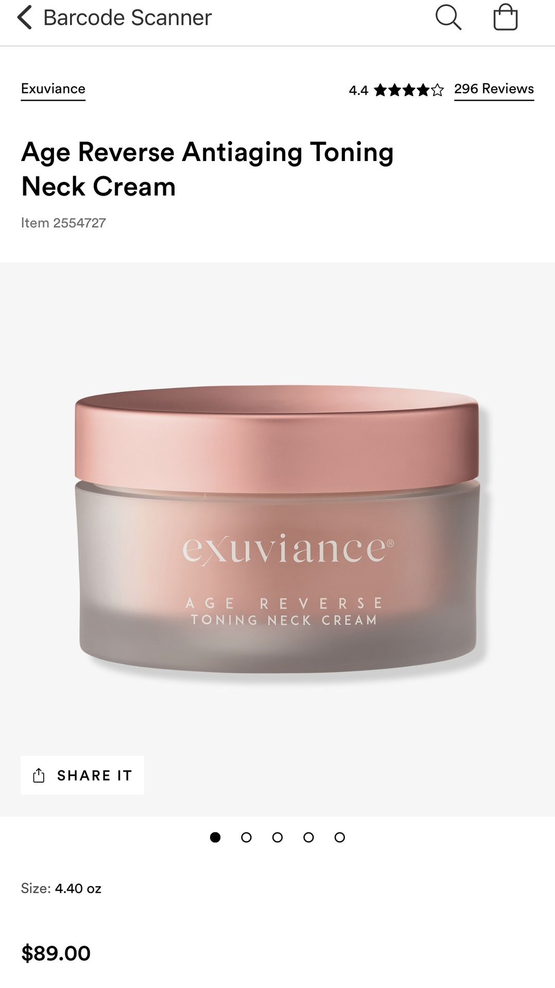 EXUVIANCE AGE REVERSE TONING NECK CREAM