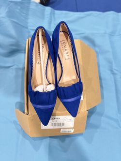 Journee Collection Marek Blue Suede Heels