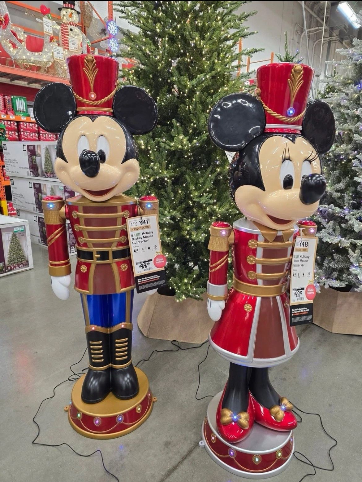 Disney Mickey and Minnie Nutcracker Christmas - Pair - Sealed in Box