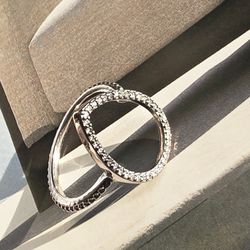 Pandora Open Tear Drop Ring Sz 7