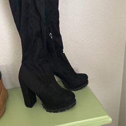 Womens 5.5 Suede Thigh High Boots
