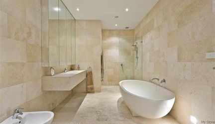French Limestone big tiles. Thick. Almost white. Imported . 250 sq feet