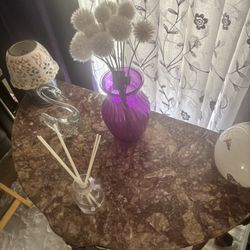 Mesita Para Sala De Madera Y Marmol