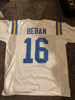 Gary Beban Autographed Signed UCLA Football Jersey JSA Authenticated Heisman Winner