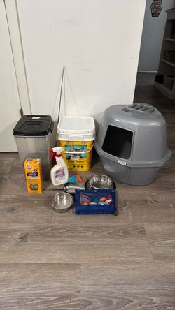 Cat Starter / Litter-box, food, toys & more
