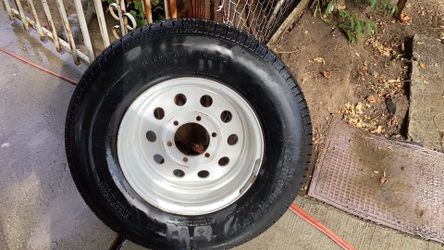 Spare trailer tire +rim
