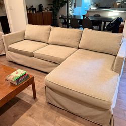 West Elm Sectional Couch with Chaise