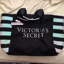 Victoria Secret Striped Tote Bag