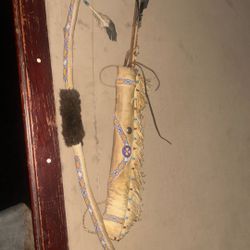Native American Bow and arrows with quiver 