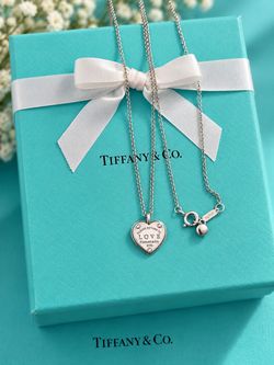Authentic Tiffany & Co Please Return To Love Necklace