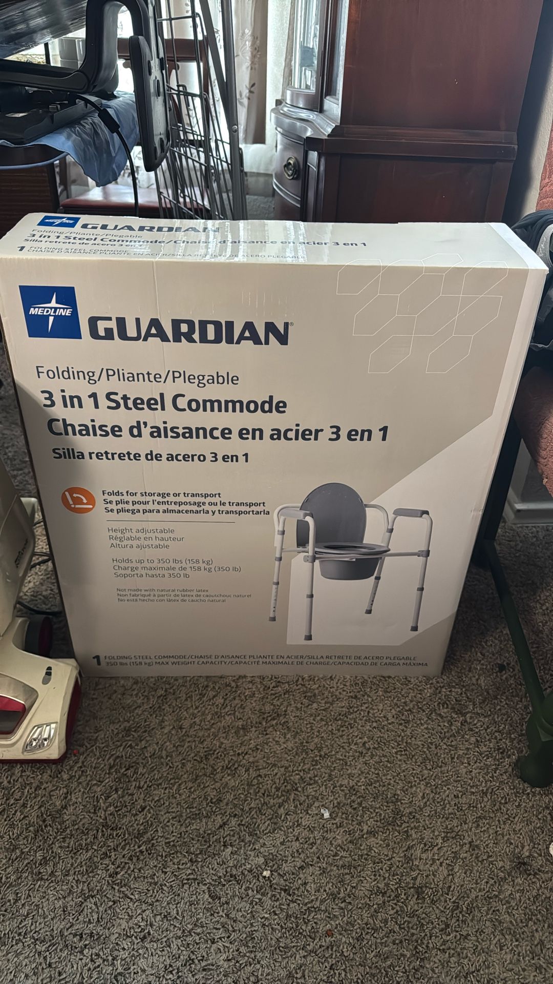 3 In 1 Steel Commode 