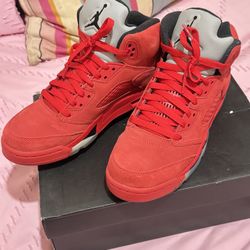 Jordan 5 Red Suede