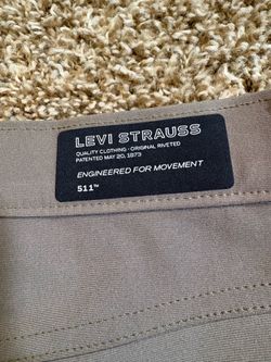 Levi's 511 Slim Tech Pants Engineered For Movement Size 33x32 Olive