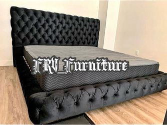 New king bed frame with mattress