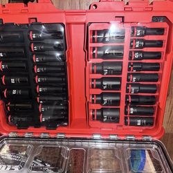  SHOCKWAVE Impact-Duty 1/2 in. Drive Metric and SAE Deep Well Impact PACKOUT Socket Set (31-Piece)