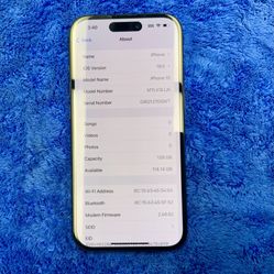 Apple iPhone 15 Black Touch Phone Cellphone Touchscreen Wifi Bluetooth 128 GB Memory Storage T-Mobile Sprint Network 5G LTE Apps Internet Keyboard 