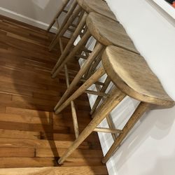 4 Wooden Bar stools