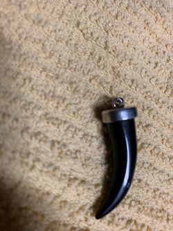 Black onyx “tooth” pendant