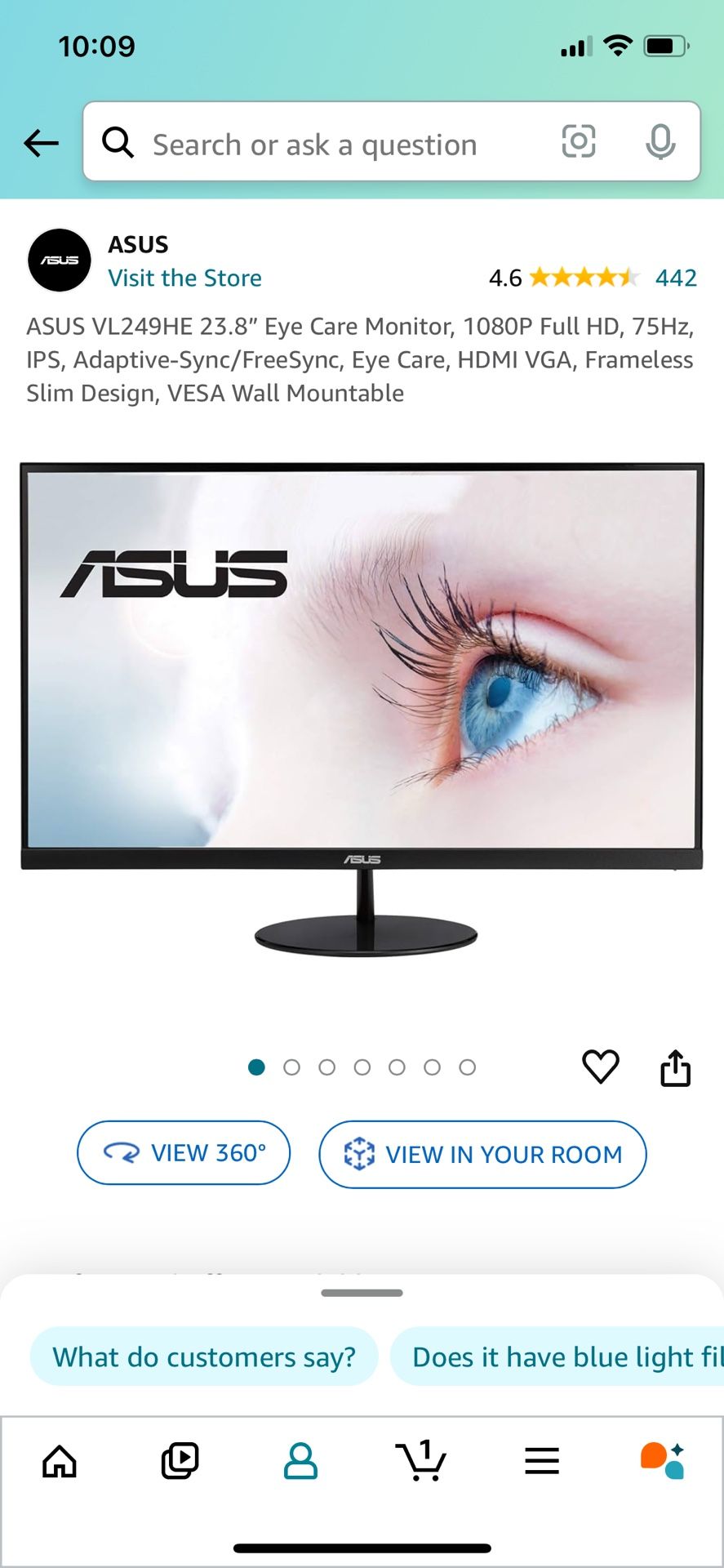 2 Asus Monitors And Accessories