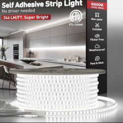 131 ft Shine Decor LED Strip Light Super Bright 32000LM, Plug&Play 120V Driverless Easy Wiring, Flicker Free Weatherproof for Outdoor Indoor, Min. 3.9