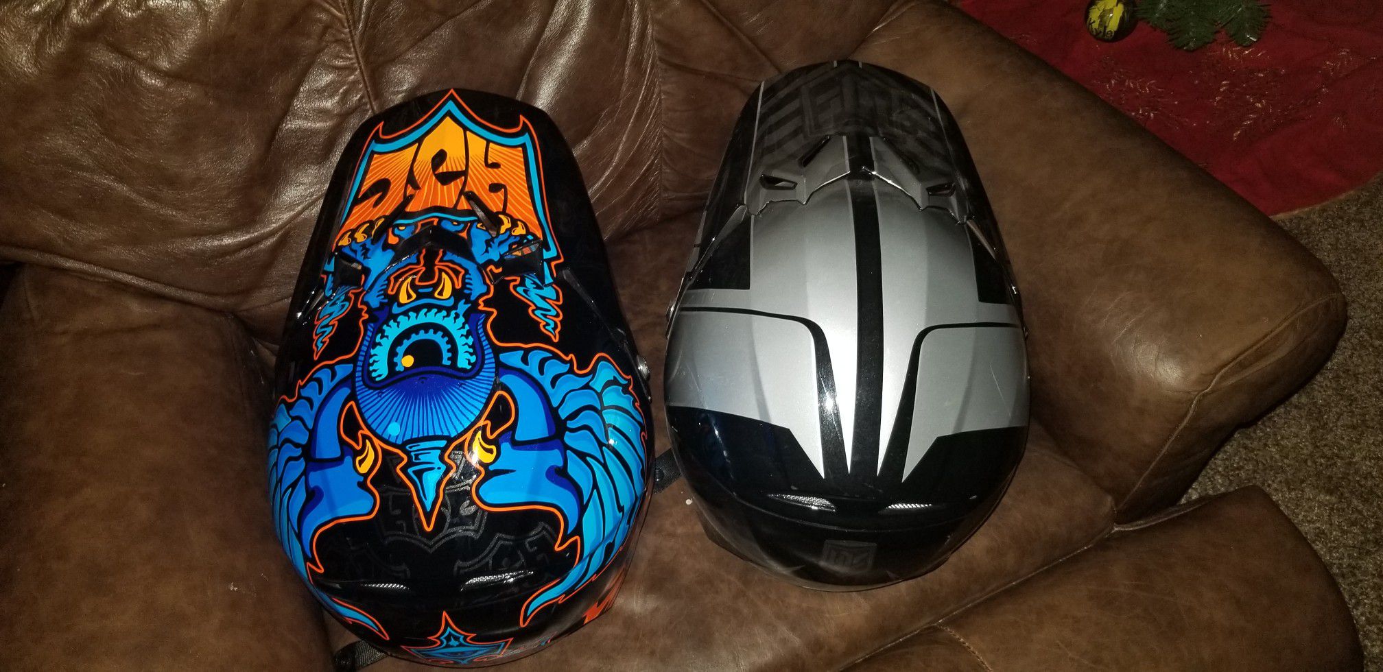 2 youth helmets xl and large