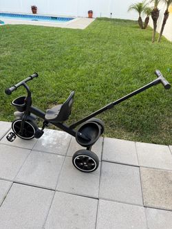 Kids Evolution Tricycle with Parent Push Handle - All Black