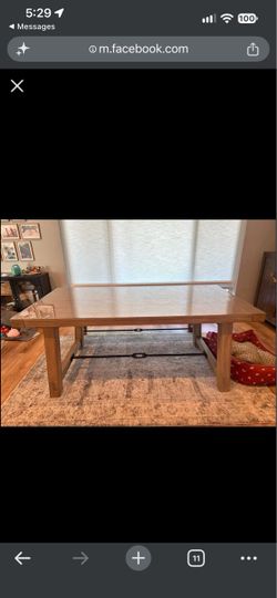 Pottery Barn Benchwright Dining Table and Bench Seadrift
