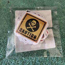 50 Warning Pattern Sign Stickers