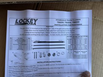 Lockey TB200 Hydraulic gate closer