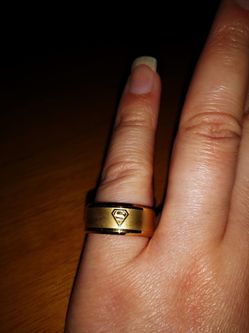 Steel Super Woman ring size 6