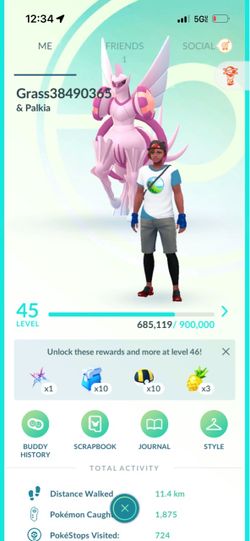 level 45 shiny palkia account