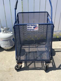 HEAVY DUTY BLUELINE FOLDING UTILITY CART