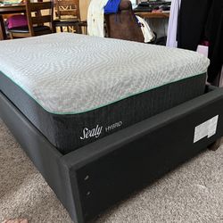 XL Twin Bed Frame With 12” Hybrid Mattress