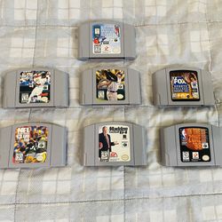 Authentic Nintendo 64 N64 Game Lot of 7 Working condition. Check Out Pics For Title Of Games