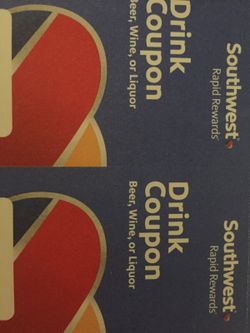 Southwest Airlines alcoholic drink coupons 50% off