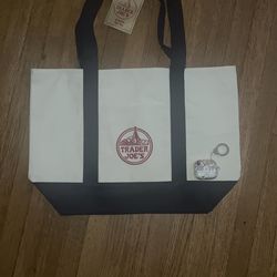 Trader Joes large navy tote bag