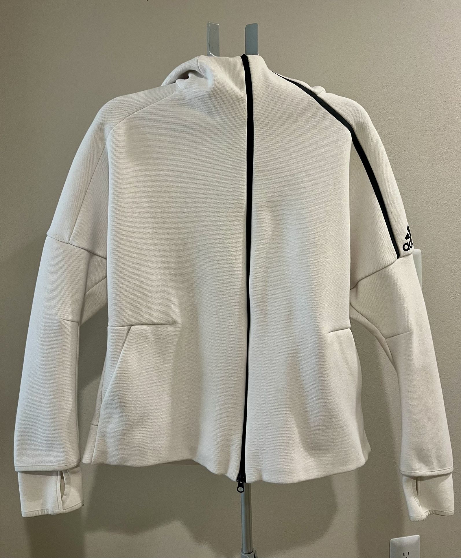 Adidas Womens White Sportswear Comfort Hoodie