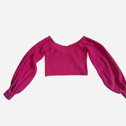Pink crop top sweater