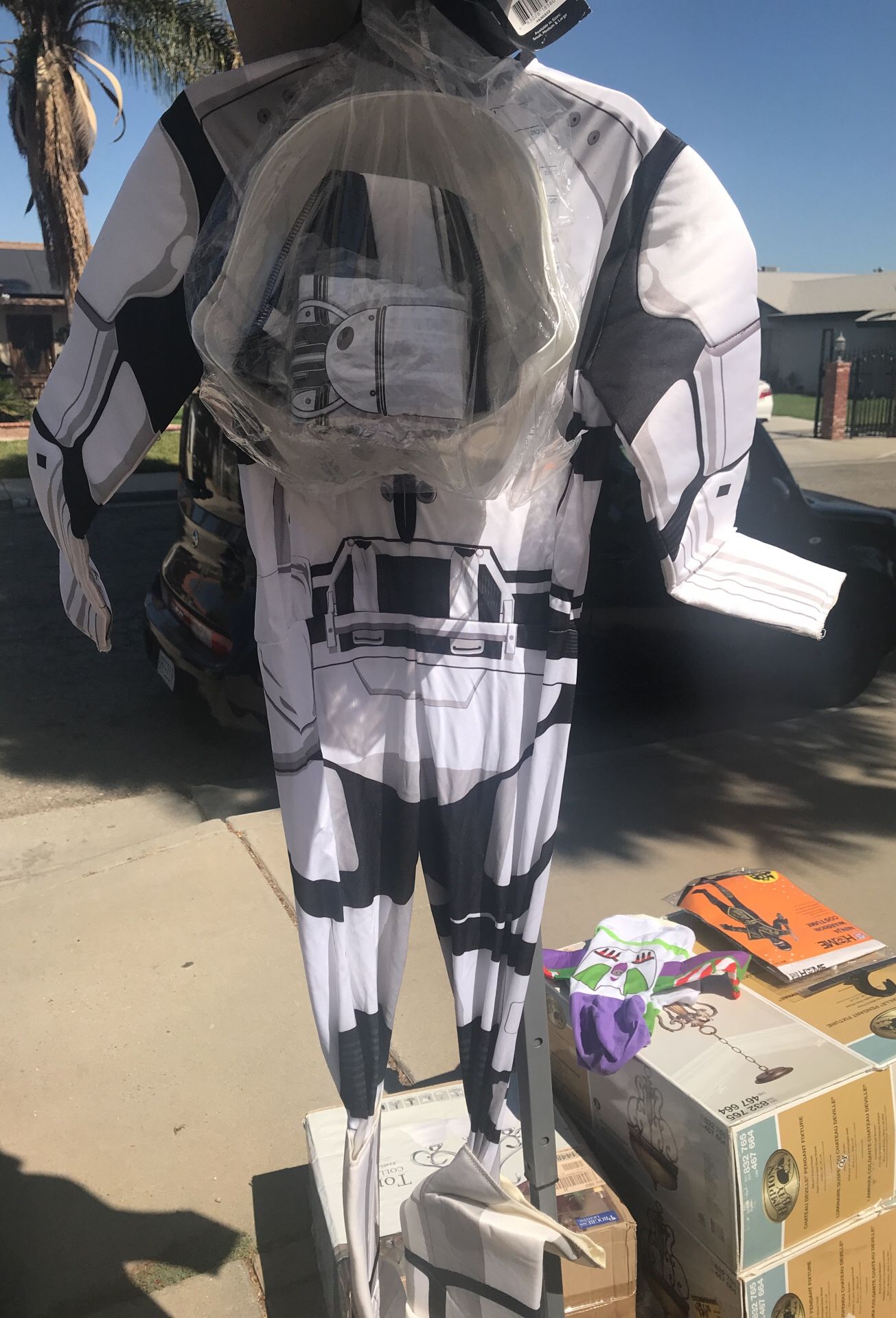Star Wars flametrooper Disney Brand new costume Size Medium inflatable Flame thrower Size 8-10 5-7 year old kids brand new $25 firm