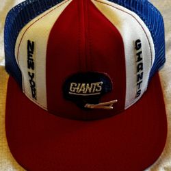 NY Giants New York Vintage AJD Lucky Stripes Mesh Snap Trucker Hat Cap