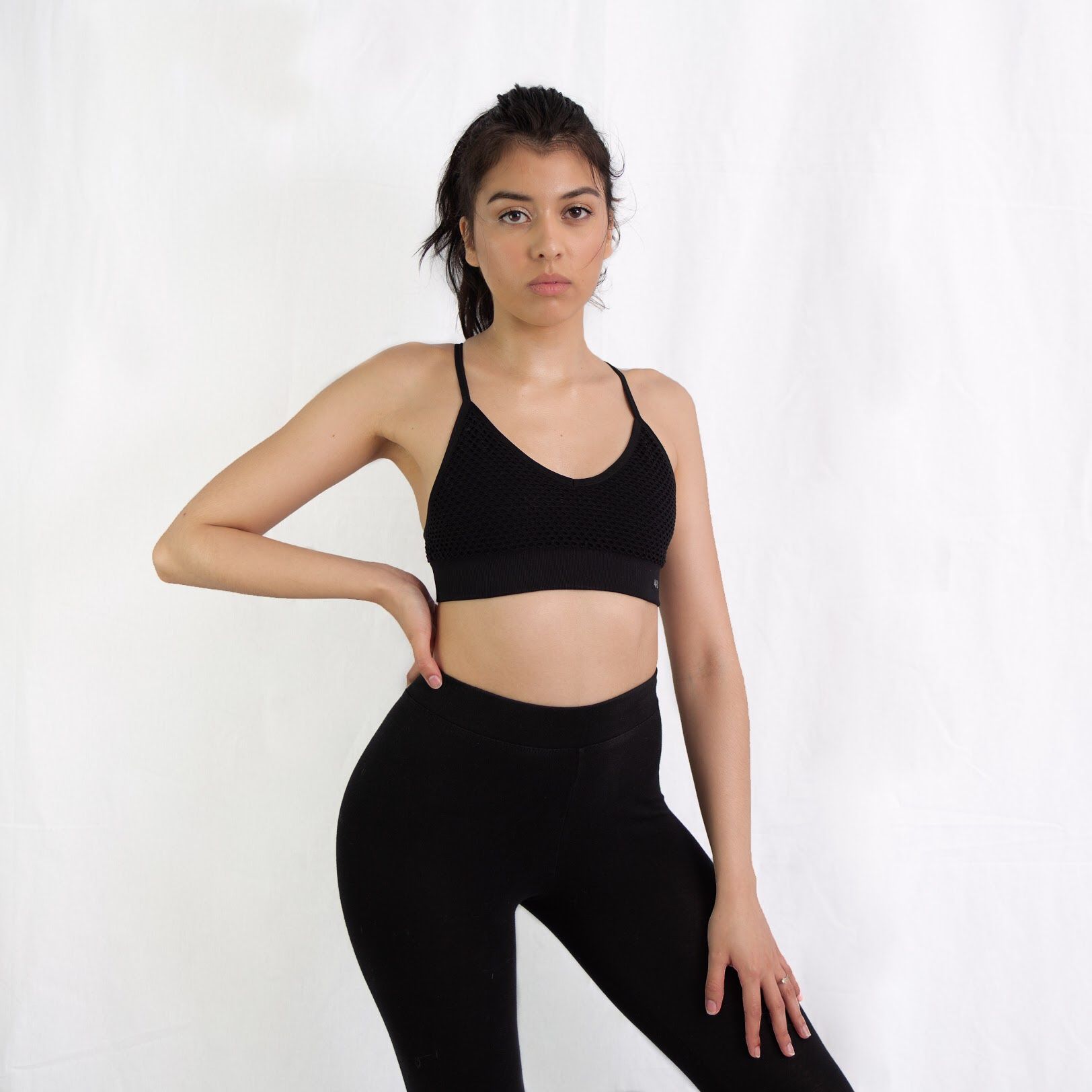 3 pairs of high waisted black leggings