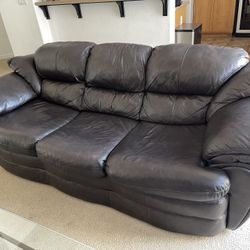 Brown Leather couch 