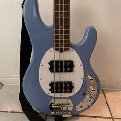 Sterling by Music Man SUB SERIES Daphne Blue Electric Bass Guitar w/ gig bag