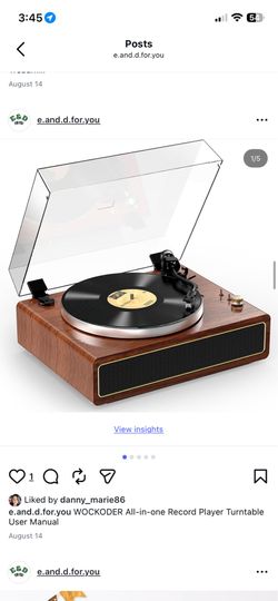 WOCKODER All-in-one Record Player Turntable bluetooth