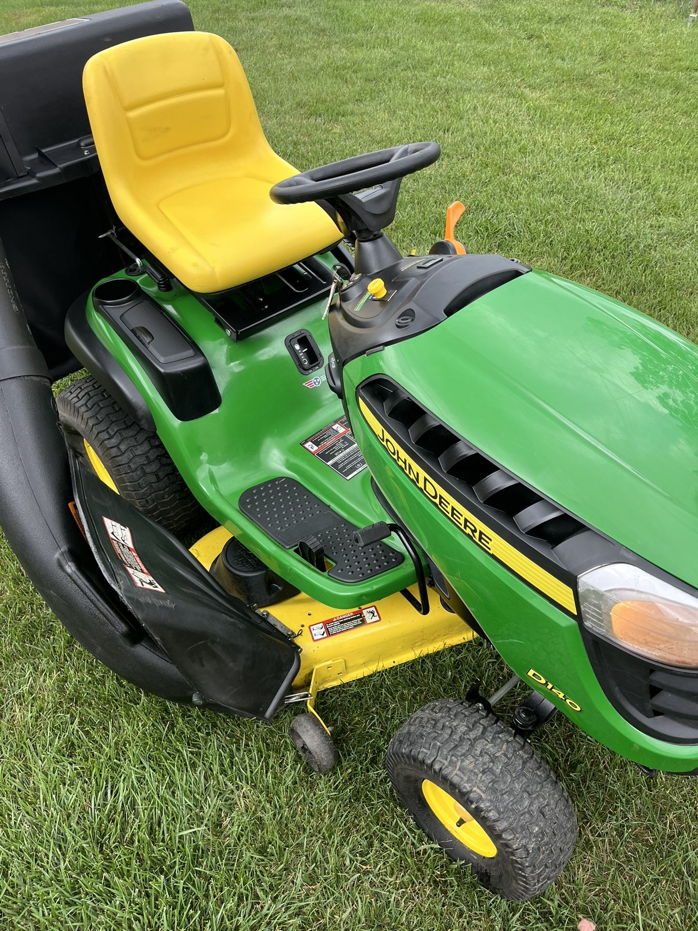 John Deere Riding Mower 48” Deck With Bagger