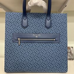 MK BLUE LARGE TOTE 