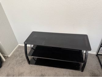 Black Glass TV Stand / Entertainment Center